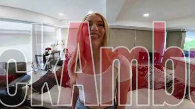 Fairly Mella at small tits scene