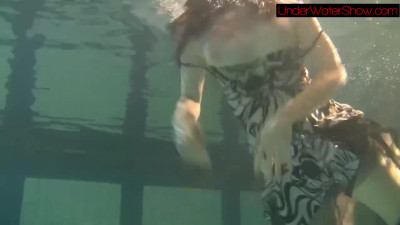 Consummate Irina at poolside trailer